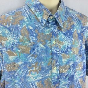 🌺 Authentic Hawaiian Shirt XL L Reverse Print